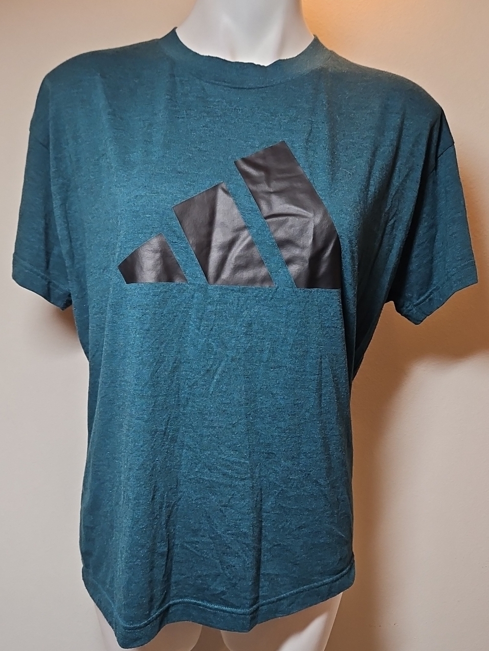 adidas Teal Short Sleeve Logo Crew T-Shirt